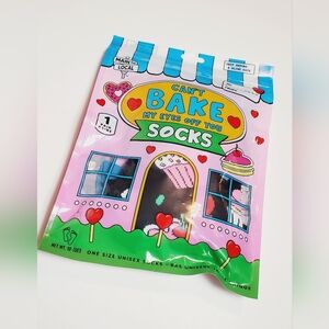 Can't Bake My Eyes Off You Valentine's Day Adult Unisex Crew Socks Size OSFM